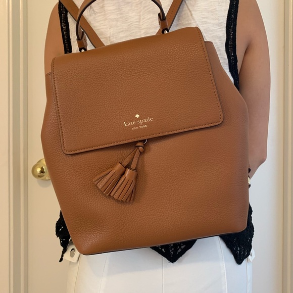 kate spade Handbags - KATE SPADE MEDIUM HAYES BACKPACK GINGER LEATHER